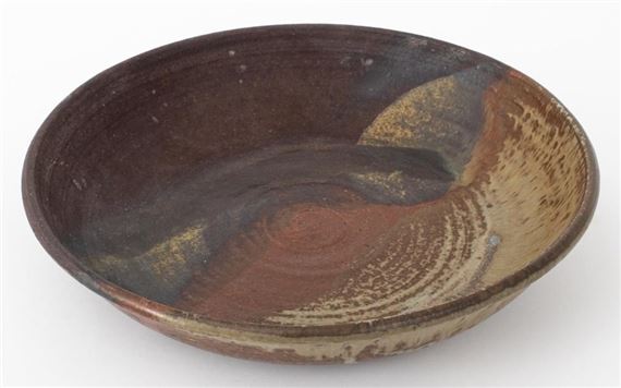 Polychrome Glazed Stoneware Charger - Toshiko Takaezu