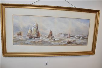 FISHING BOATS OFF THE COAST - Charles Frederick Allbon