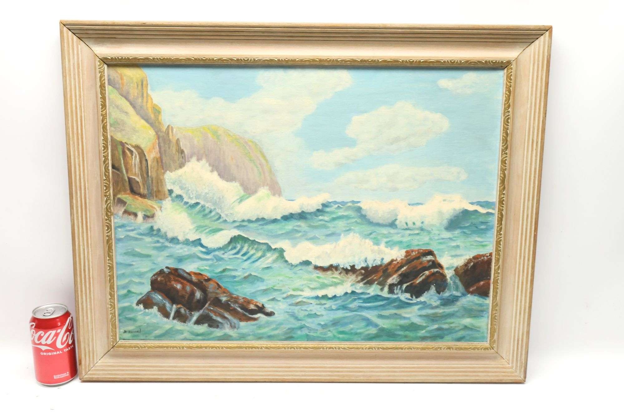 Artwork by Bessie Hoover Wessel, Seascape, Made of Oil on Board