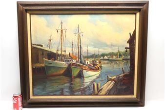Harbor Scene - Edward Garbely