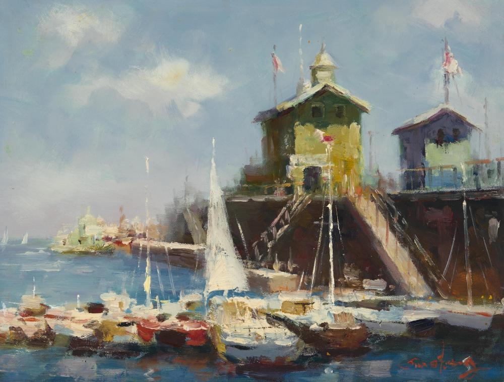 Artwork by Sheng Sun, The Harbour I, Made of Oil On Canvas