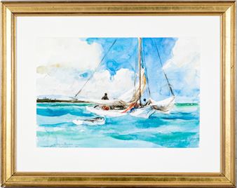 Trimming The Sails In The Bahamas - John Swan