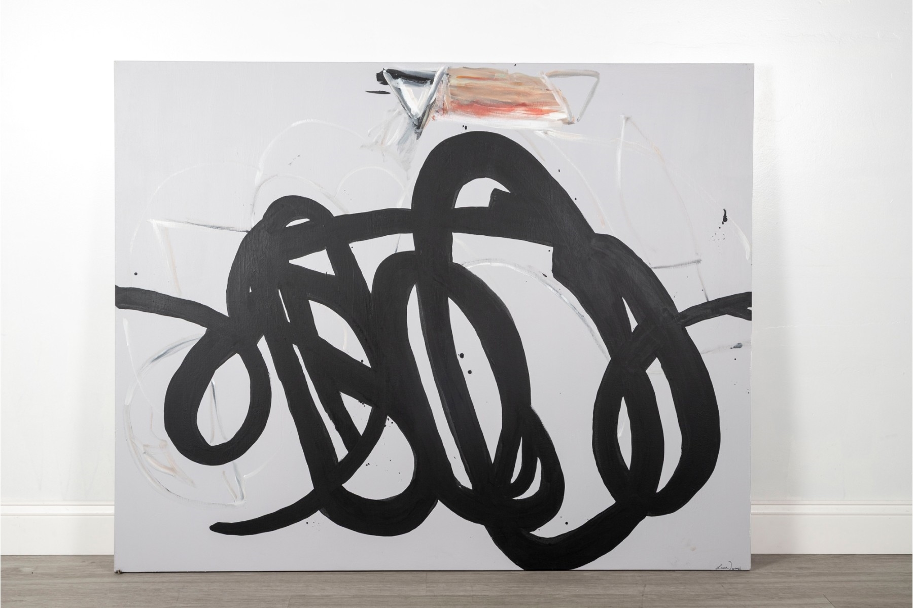 Artwork by Laura Davis, Calligraphic Motion, Made of Acrylic On Canvas