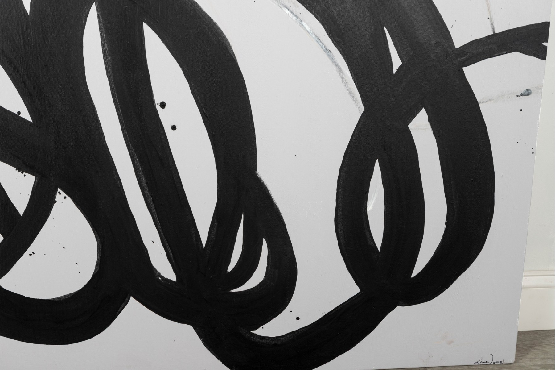 Artwork by Laura Davis, Calligraphic Motion, Made of Acrylic On Canvas