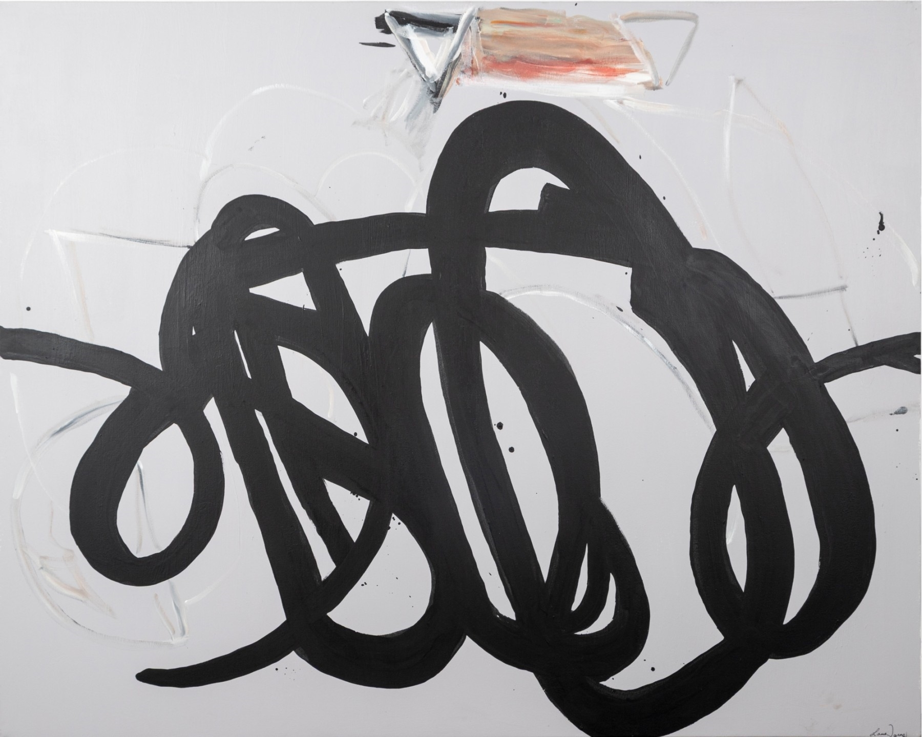 Artwork by Laura Davis, Calligraphic Motion, Made of Acrylic On Canvas