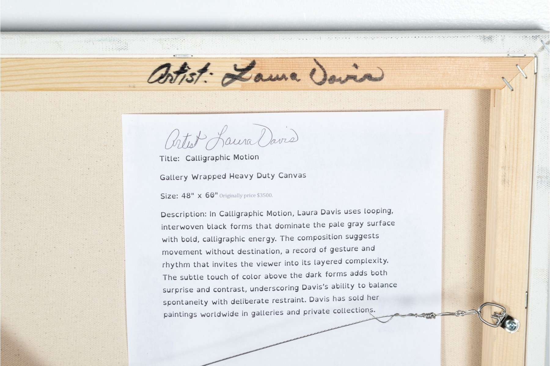 Artwork by Laura Davis, Calligraphic Motion, Made of Acrylic On Canvas