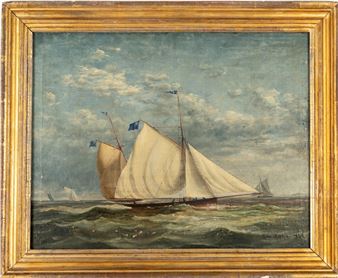 Yachts At Sea - Robert Hopkin