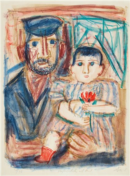 Hafenarbeiter mit Kind