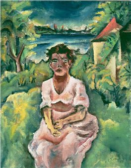 Frau in märkischer Landschaft - Ernst Fritsch