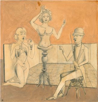 Jahrmarktsbilder. Frau ohne Unterleib - Gottfried Brockmann