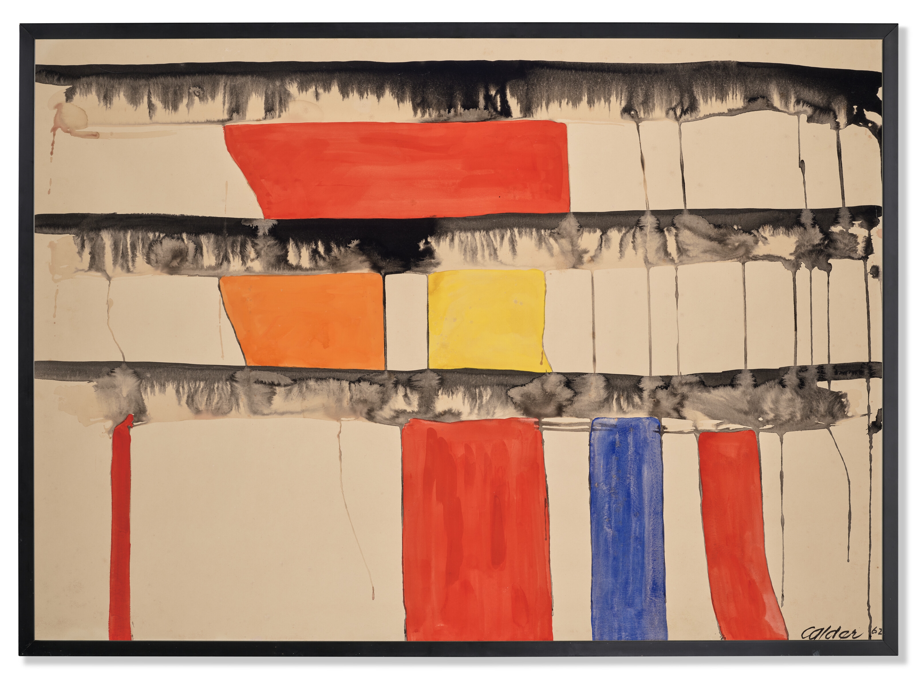 Alexander Calder | Red Squares, Black Bars (1962) | MutualArt
