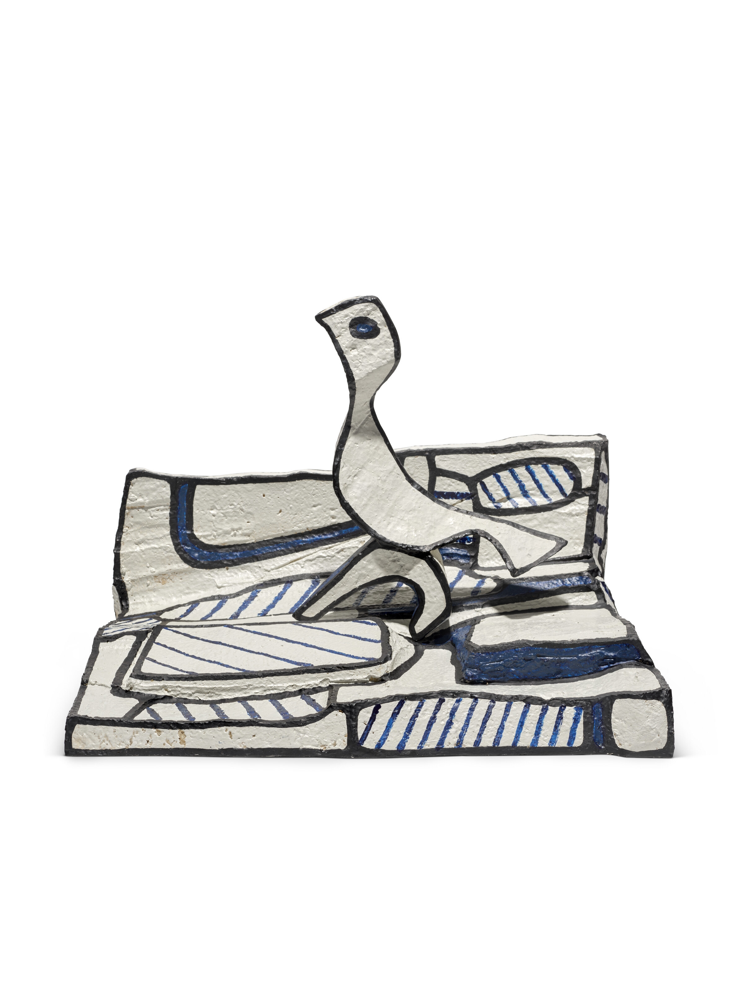 Artwork by Jean Dubuffet, Paysage à l'oiseau, Made of paint on polyester resin