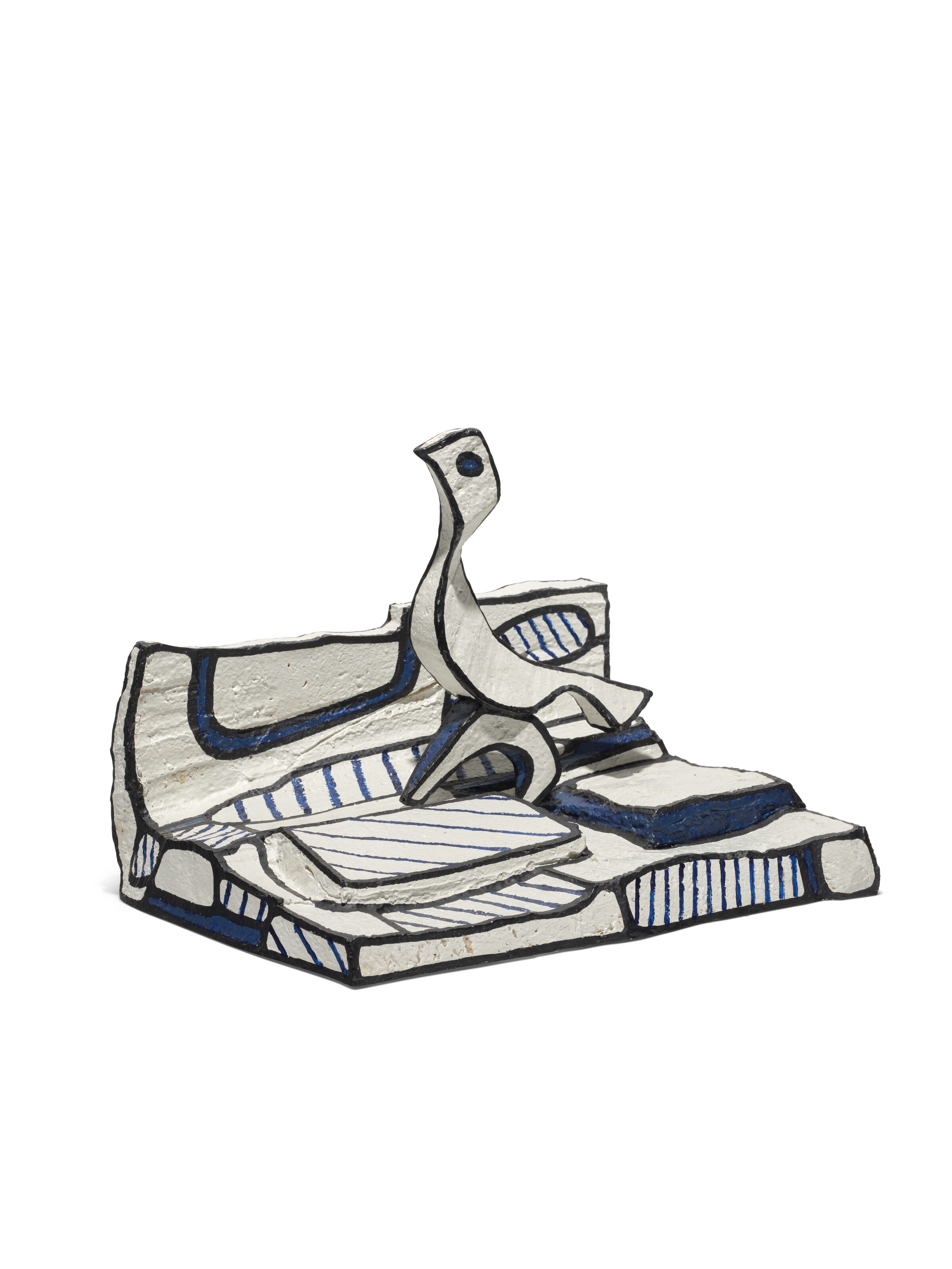 Artwork by Jean Dubuffet, Paysage à l'oiseau, Made of paint on polyester resin