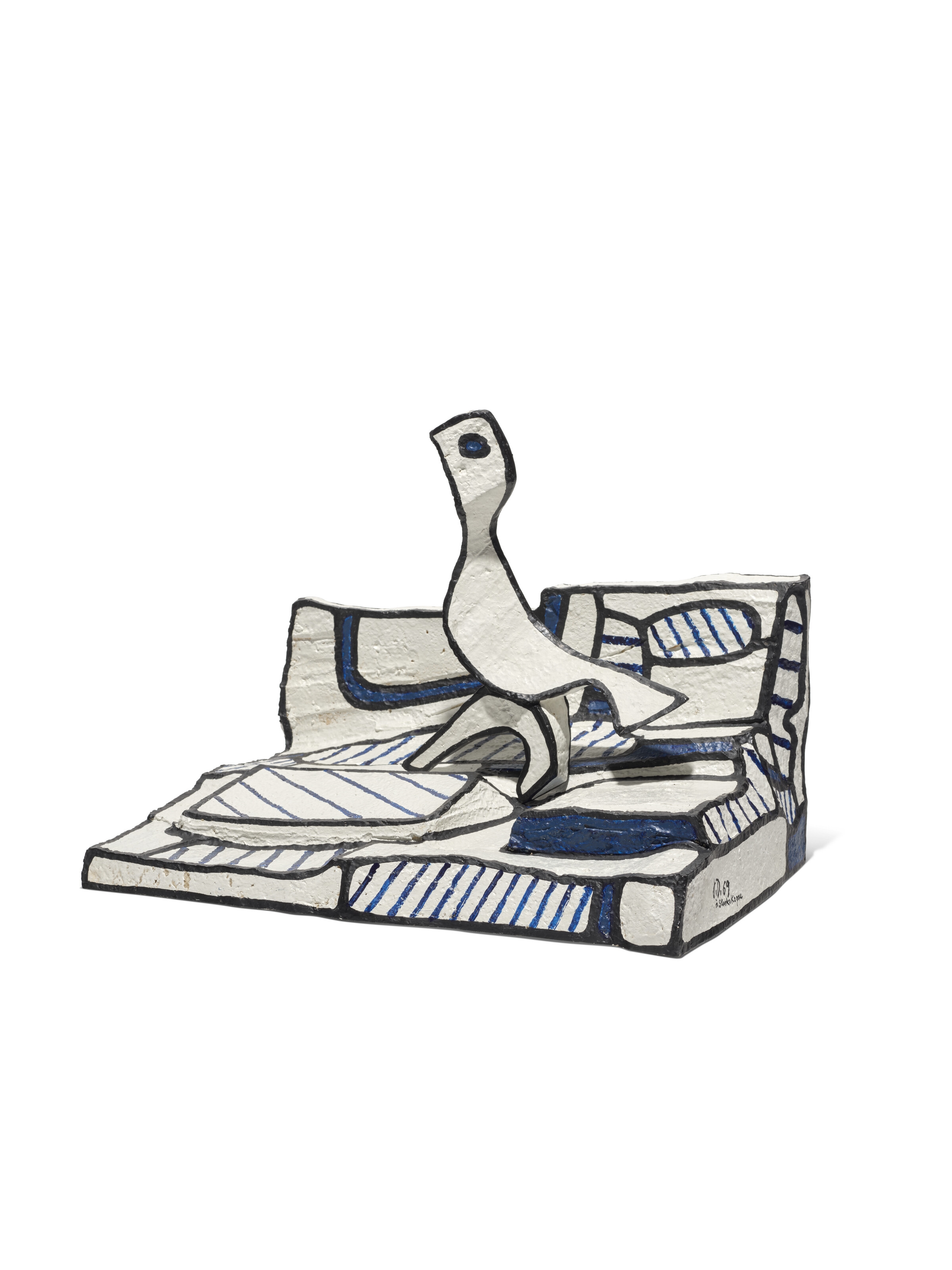 Artwork by Jean Dubuffet, Paysage à l'oiseau, Made of paint on polyester resin