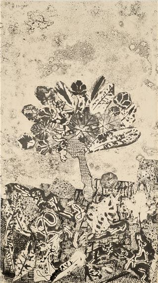 Paysage à l'arbre emplumé