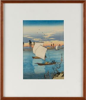 Sunset at Tone River - Takahashi Shōtei