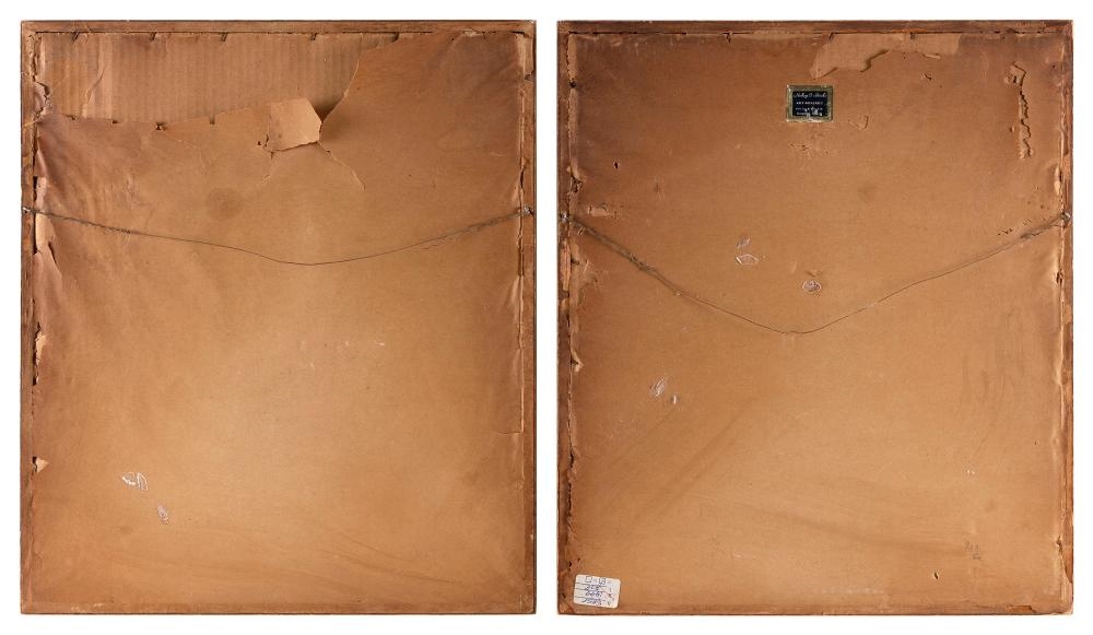 Artwork by Elise Ashe Lord, Pair of figural scenes, Made of Colored Drypoint Etchings