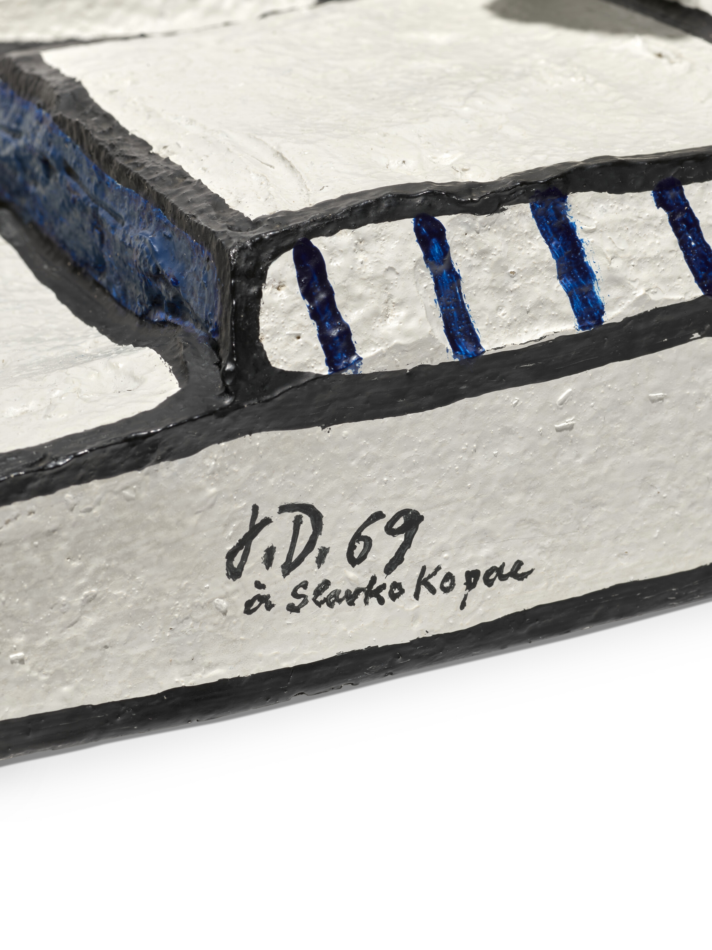 Artwork by Jean Dubuffet, Paysage à l'oiseau, Made of paint on polyester resin