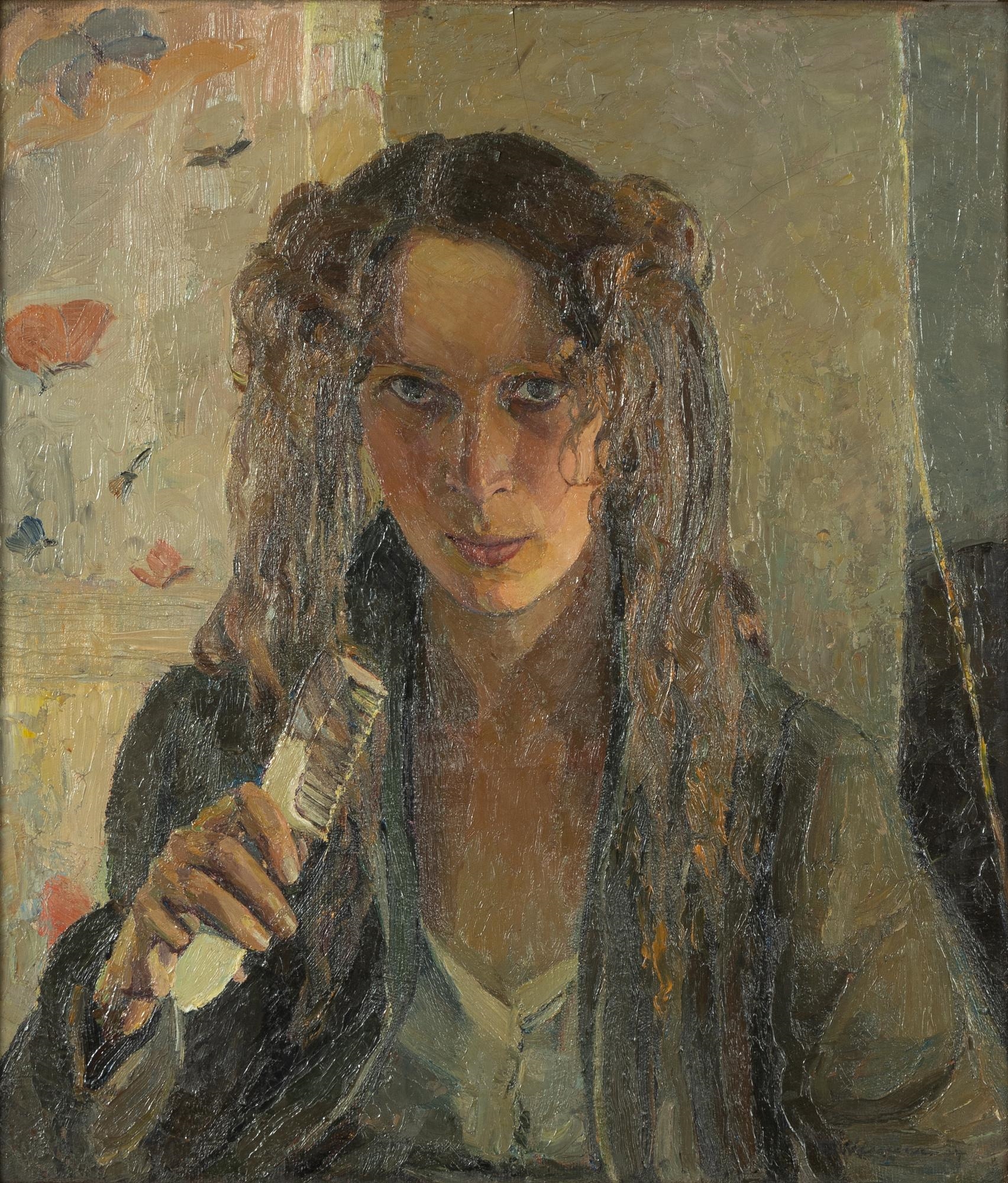 Ella Wanner | Woman Combing Her Hair (Self-Portrait) | MutualArt