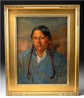 Native American Portrait Painting - Charles Winstanley Thwaites