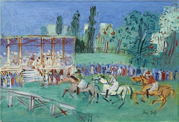 Aux Courses by Jean Dufy, Painted circa 1947-1949