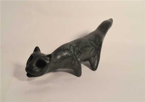 Mid century studio pottery cat - Gus McLaren