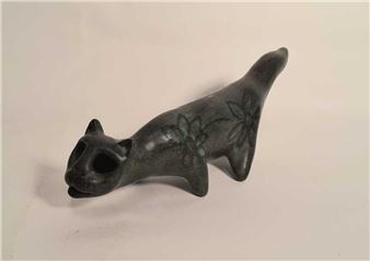 Mid century studio pottery cat - Gus McLaren