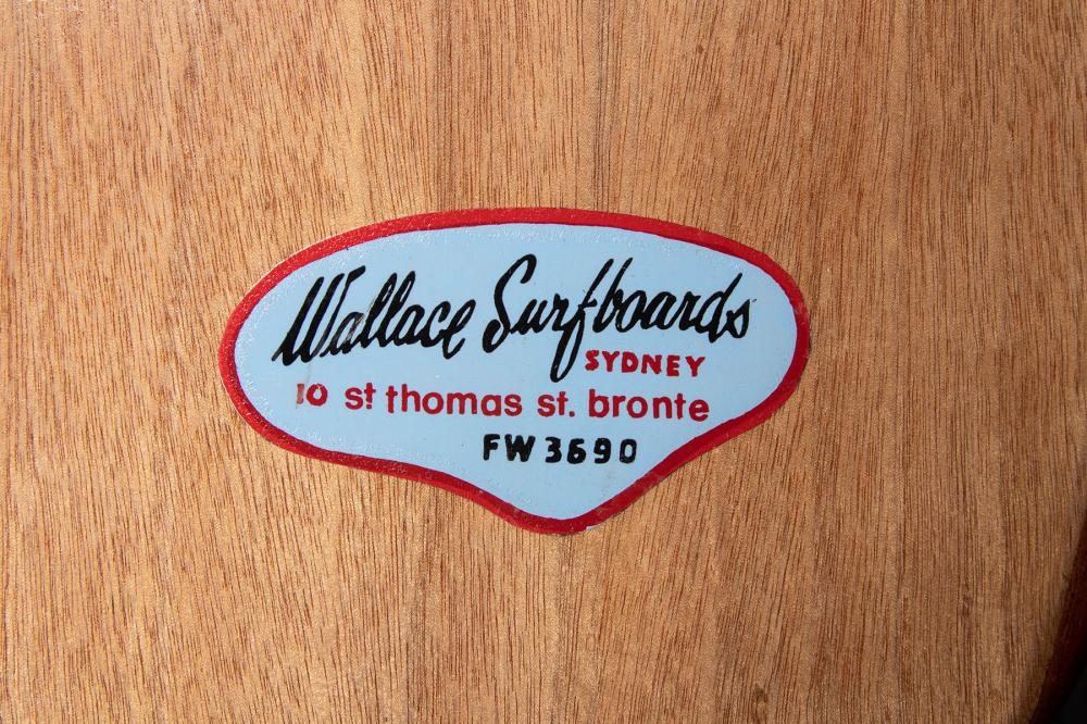 Artwork by Bill Wallace, 20th C. Australian Wood Surfboard, Made of Wood