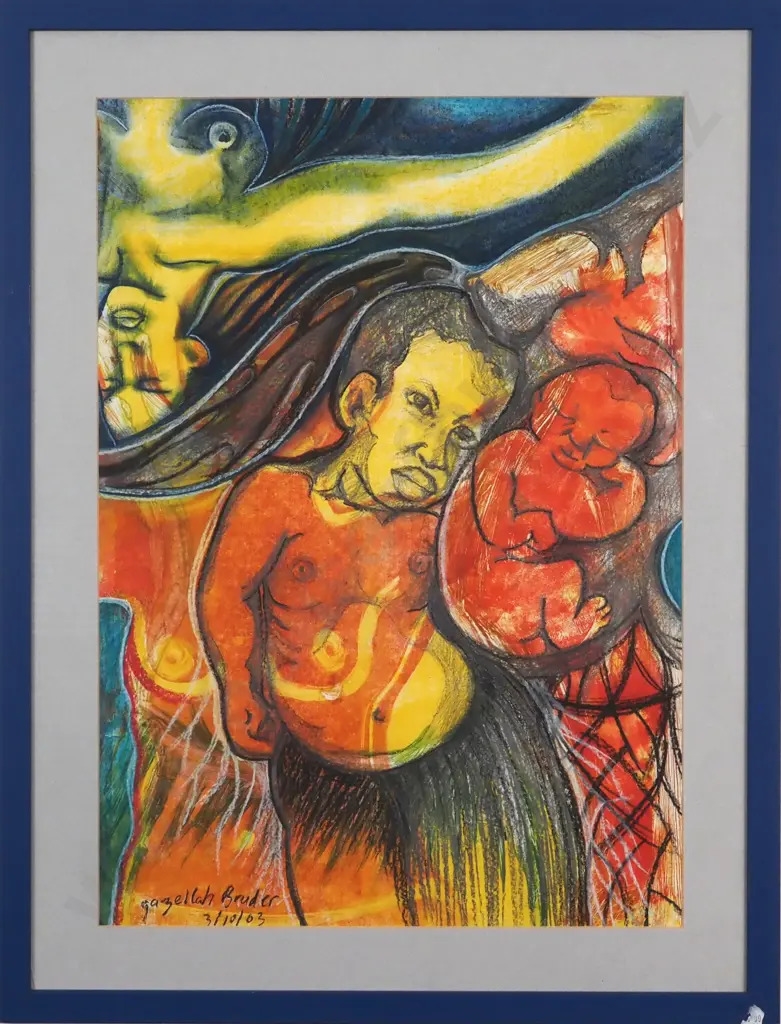 Artwork by Gazellah Bruder, Pacific Theme, Made of Mixed Media On Paper