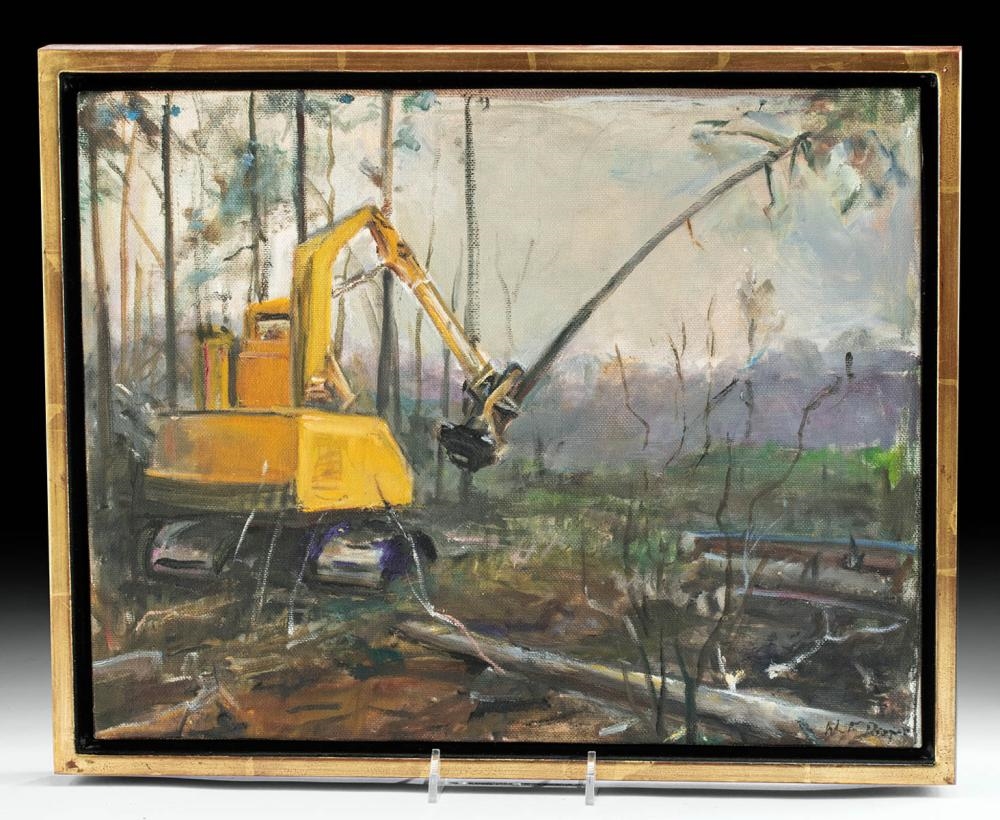 William Franklin Draper | Logging Painting (1970) | MutualArt