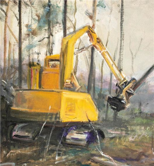 William Franklin Draper | Logging Painting (1970) | MutualArt