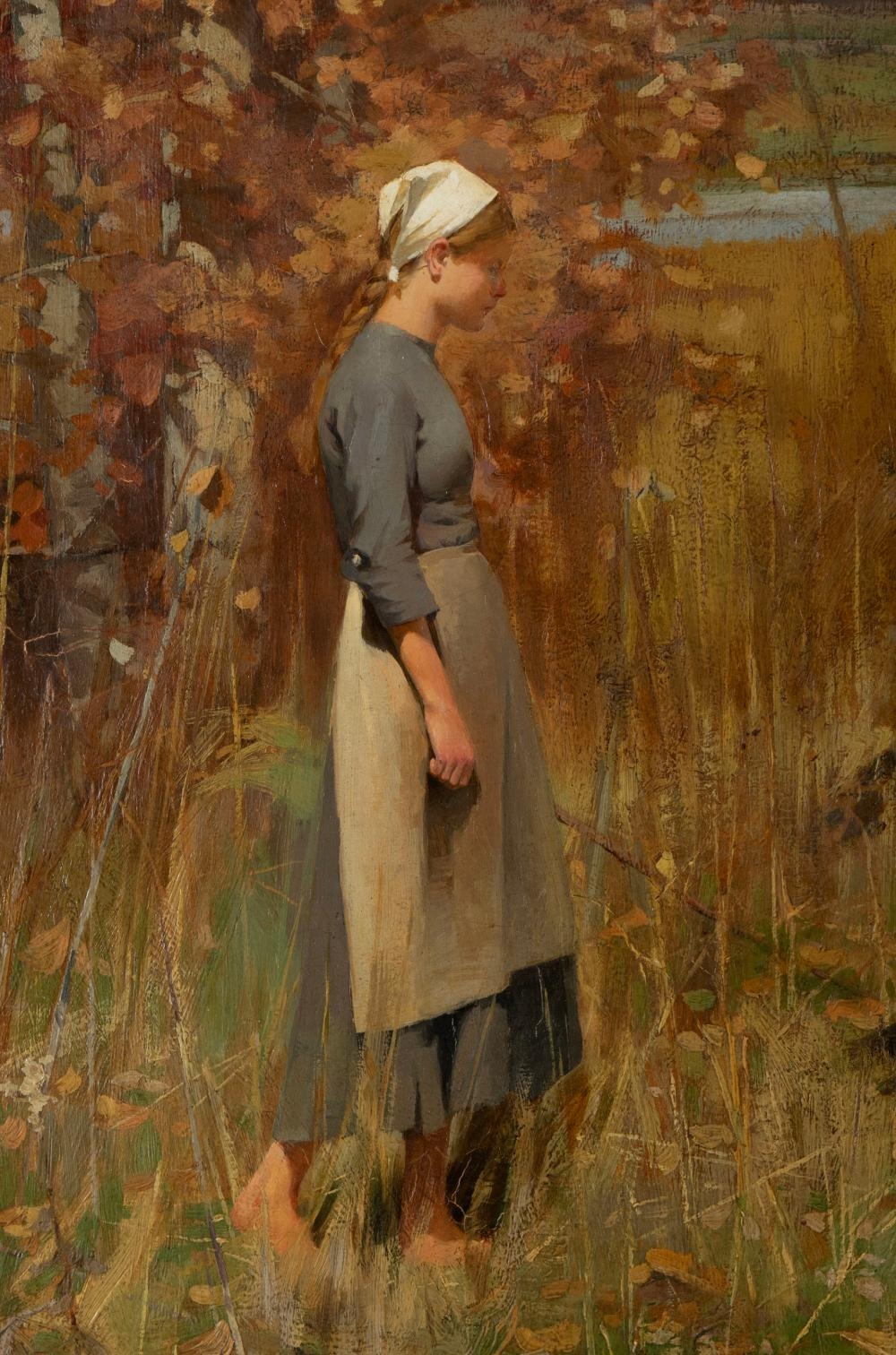 Artwork by Charles Morgan McIlenney, The Turkey Girl, Made of Oil On Canvas