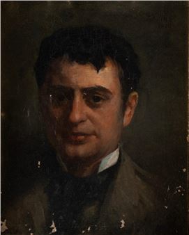 Bust length portrait of a man - Thomas Eakins