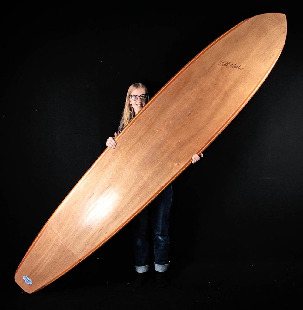 Artwork by Bill Wallace, Mid-20th C. Australian Wood Surfboard, Made of Wood