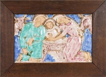 Nativité plaque - Edouard Cazaux