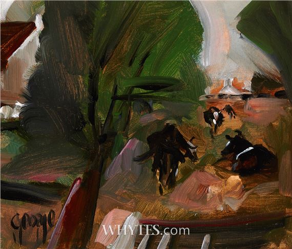 George Dunne | COWS IN A FIELD | MutualArt