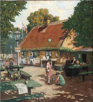 Out door serving at an inn - Emil Carl Lund