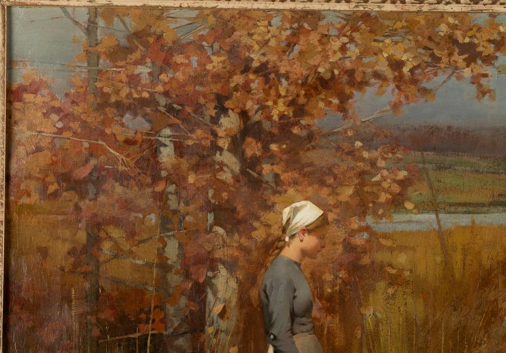 Artwork by Charles Morgan McIlenney, The Turkey Girl, Made of Oil On Canvas