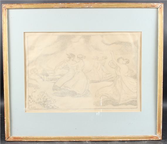 Couples dancing - Ludwig von Hofmann