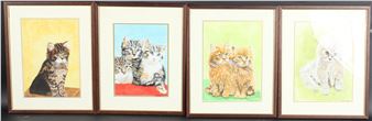 Four studies of cats - Eileen Hard