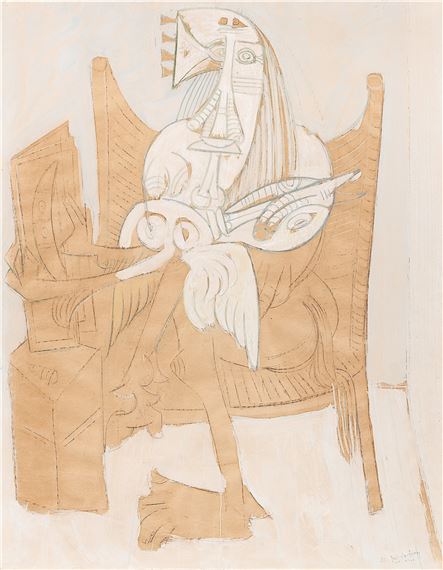 L'enfant et le miroir ou Femme assise et enfant - Wifredo Lam