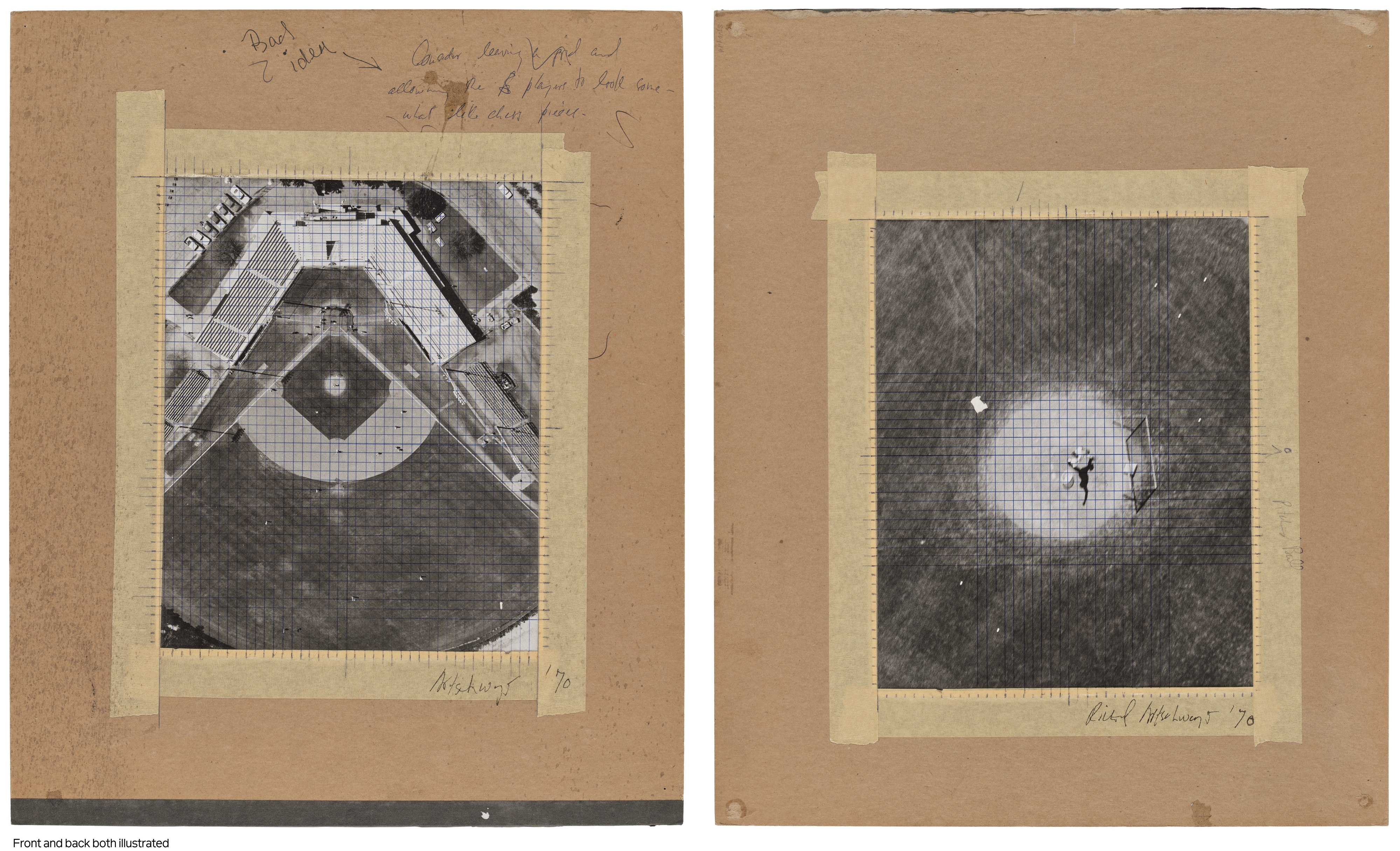 Artwork by Richard Artschwager, Untitled, Made of photograph and masking tape collage with pen