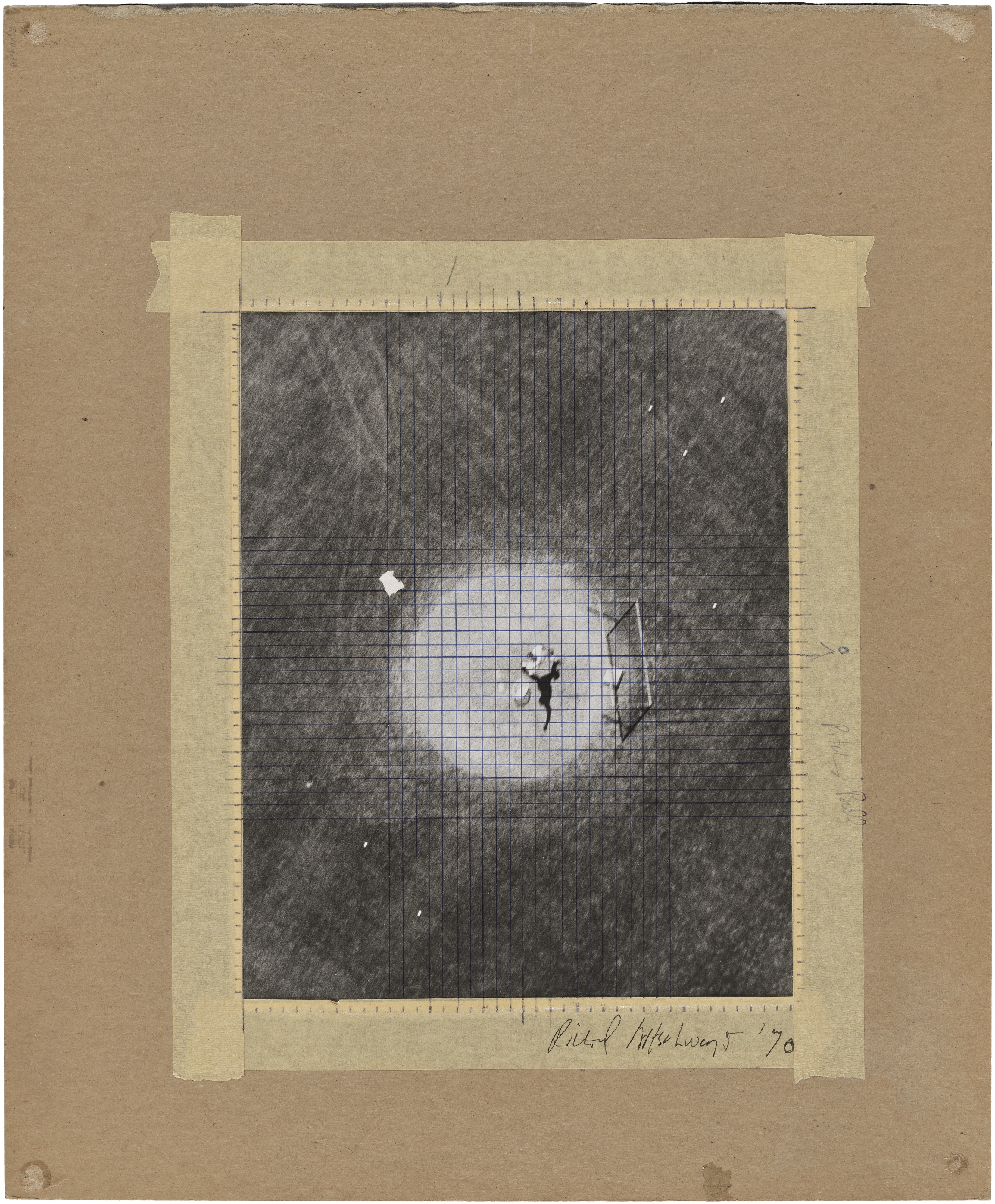 Artwork by Richard Artschwager, Untitled, Made of photograph and masking tape collage with pen