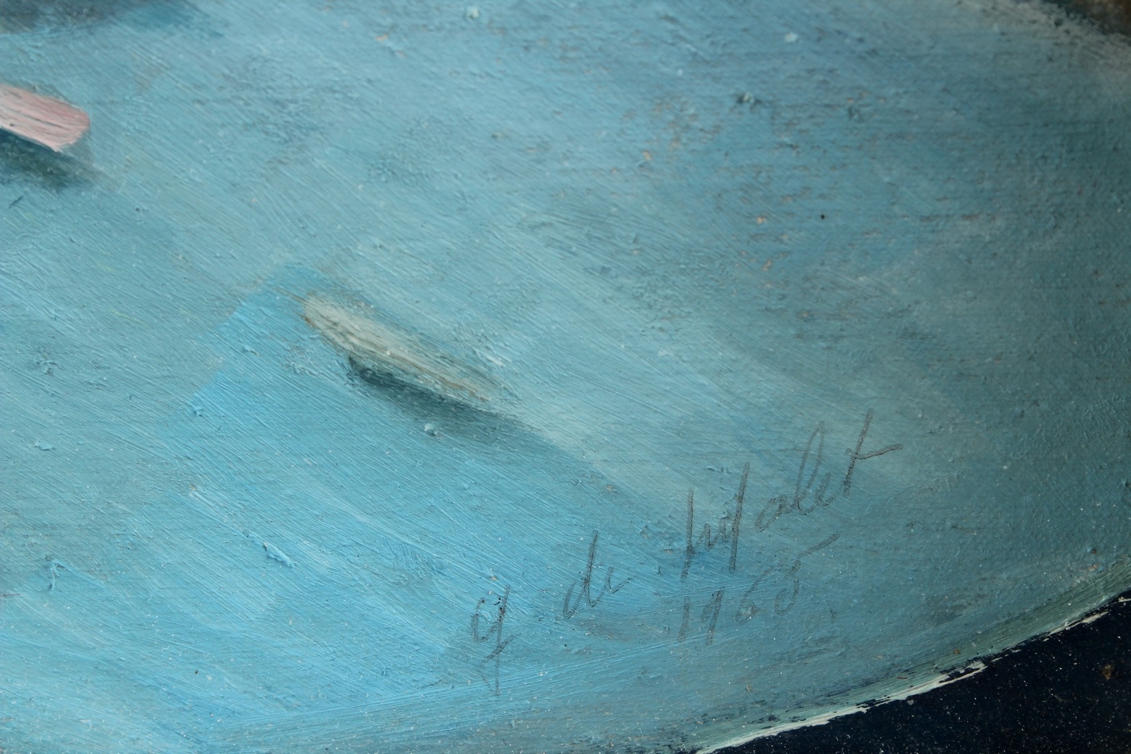 Artwork by Ginette de Malet Roquefort, Mixed flowers in a vase, Made of Oil On Canvas