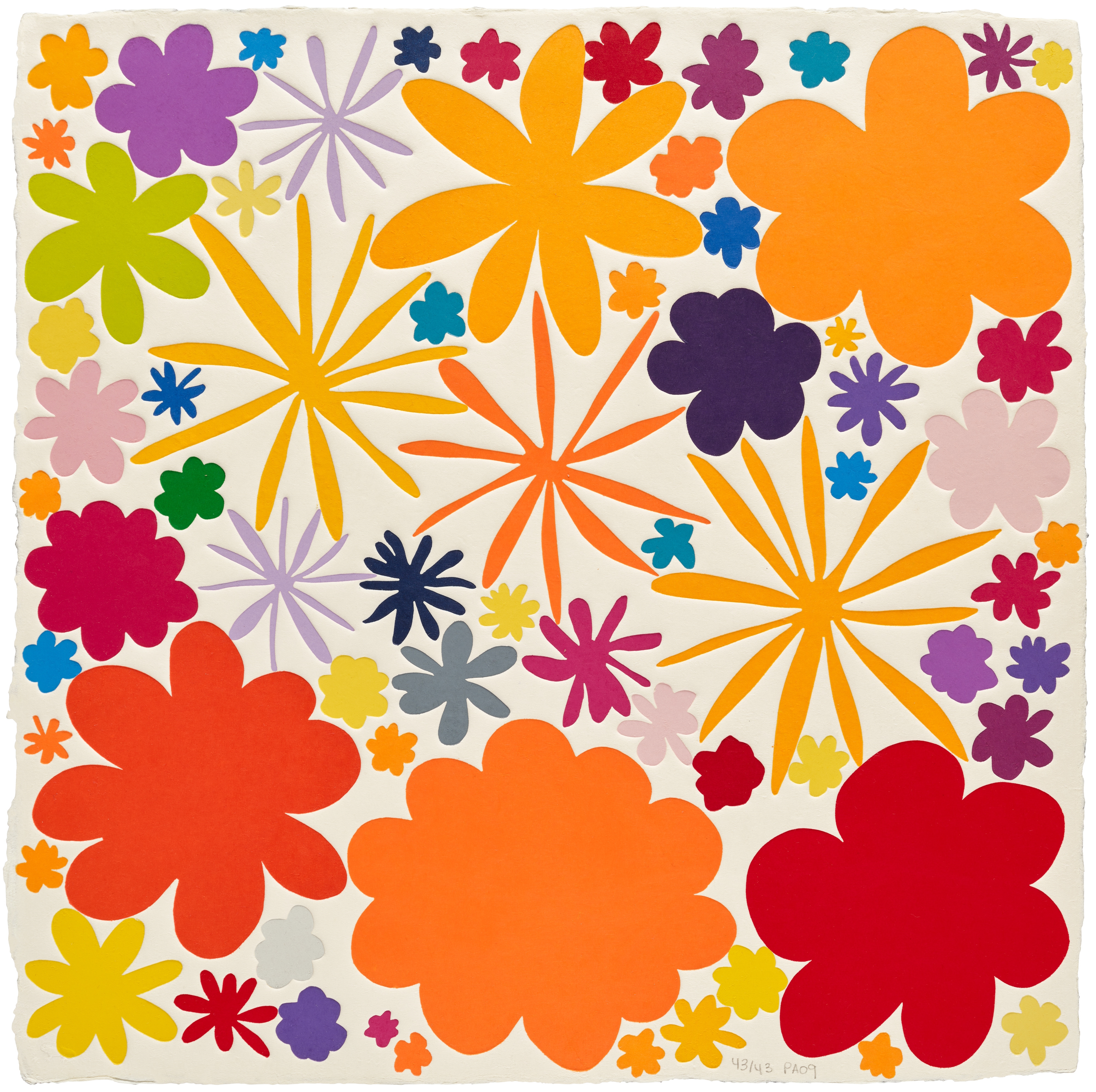 Artwork by Polly Apfelbaum, Color Field Notes - Orange, Made of Woodcut in colors