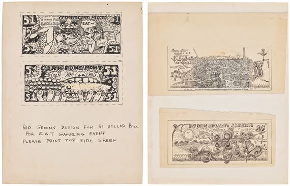 Art Cash: Red Grooms $51 and Marisol $88 (two studies - Red Grooms