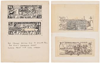 Art Cash: Red Grooms $51 and Marisol $88 (two studies - Red Grooms