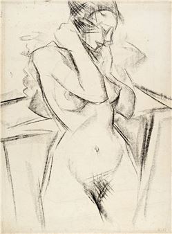 Stehender weiblicher Akt - Kurt Fiedler