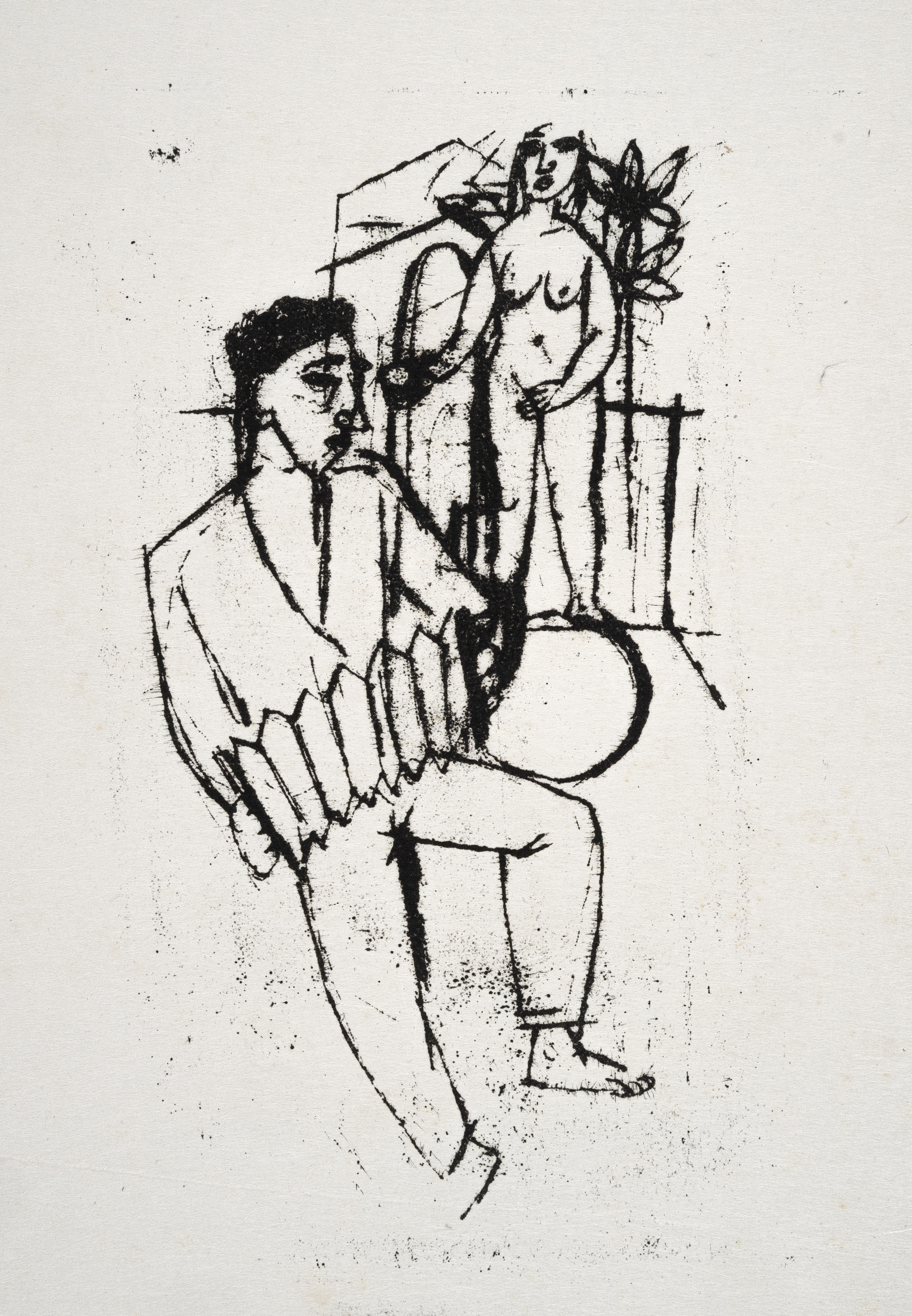 Artwork by Richard Ziegler, Don Pankrazios Liebesgarten, Made of Japanbüttendruck