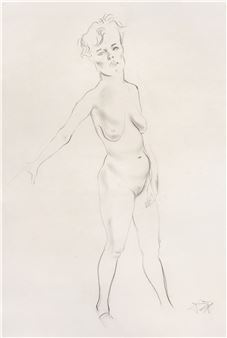 Akt mit aufgestütztem Arm